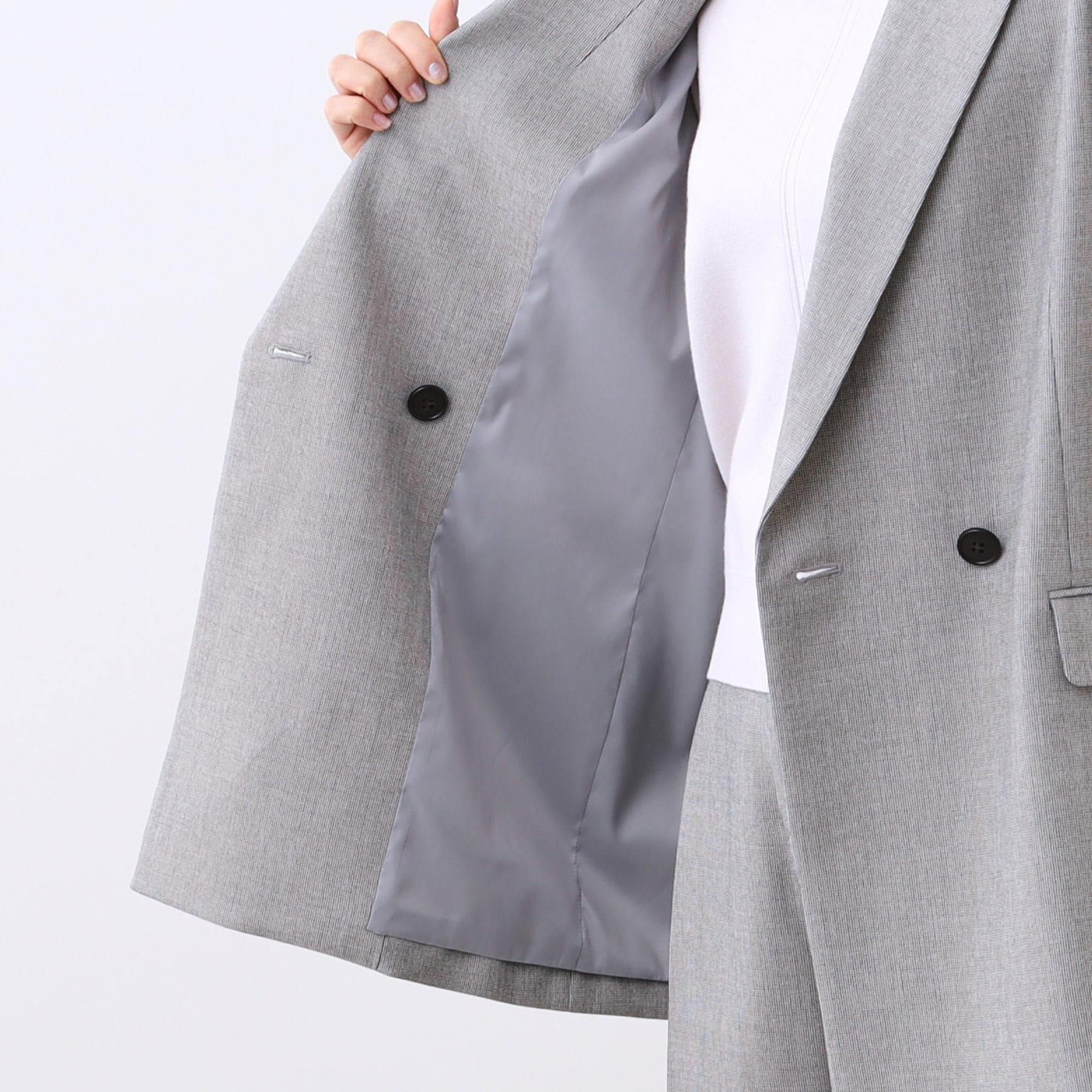 リフレクト Reflect 【単品羽織OK◎/セットアップ可】リラクシーメランジジャケット (ブラウン(044)) ブラウン(044)