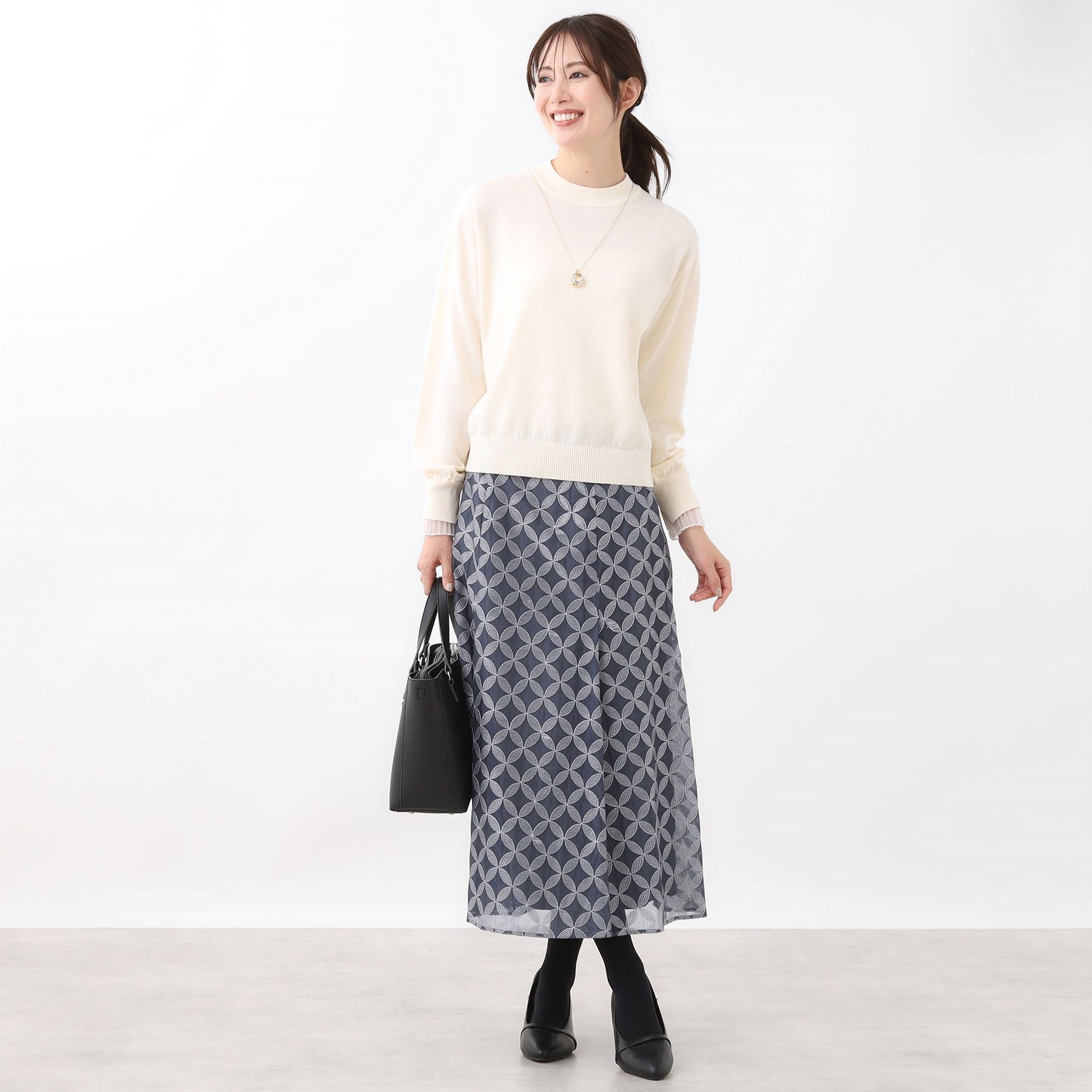 リフレクト Reflect 【重ね着風スタイルに◎】フリルプリーツスリーブニット (レッド(061)) レッド(061)