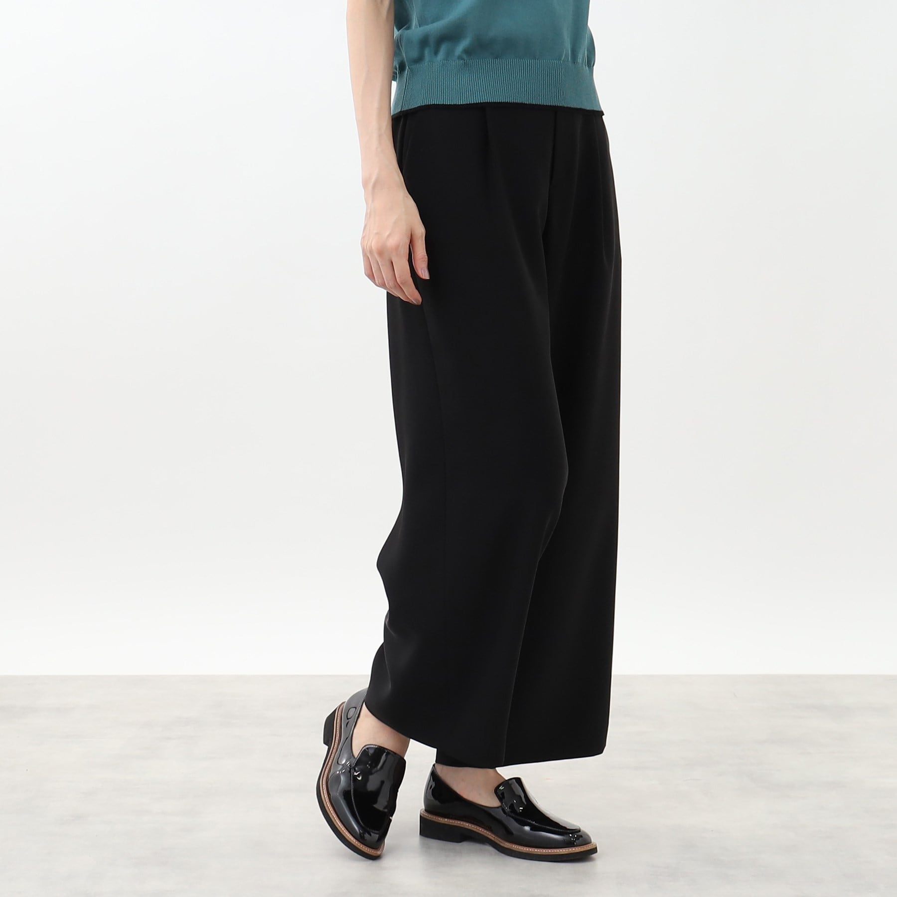 リフレクト Reflect 【接触冷感/マシンウォッシュ/セットアップ可能】ワイドシルエットパンツ (ブラック(019)) ブラック(019)