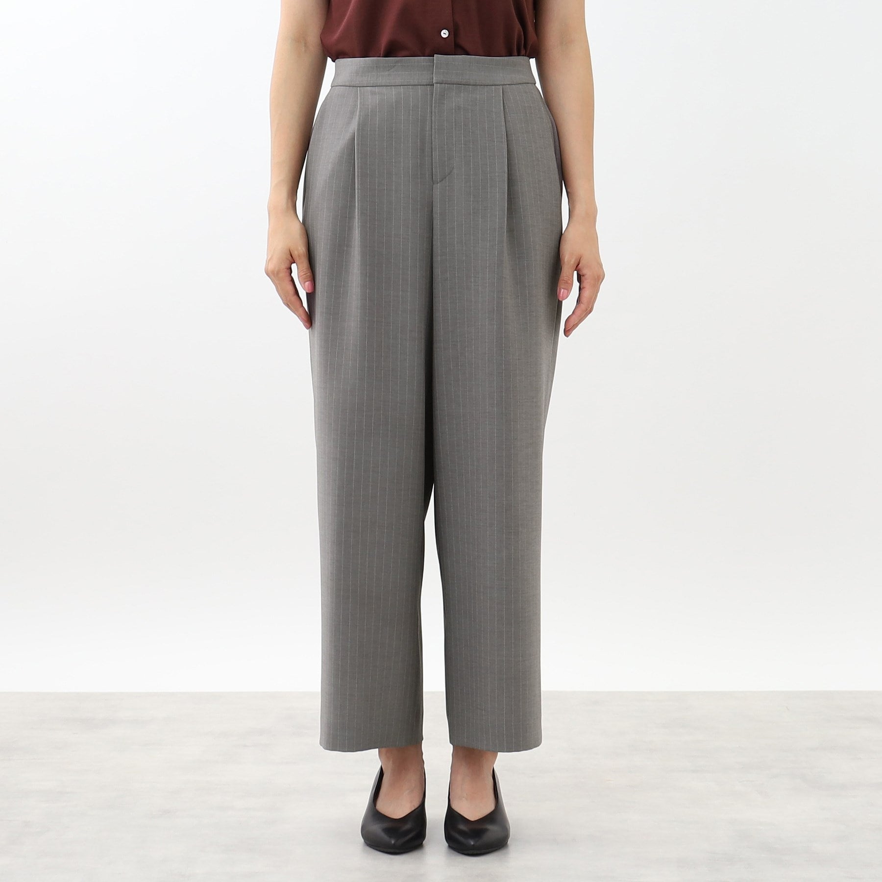 リフレクト Reflect 【接触冷感/マシンウォッシュ/セットアップ可能】ワイドシルエットパンツ (ブラック(019)) ブラック(019)