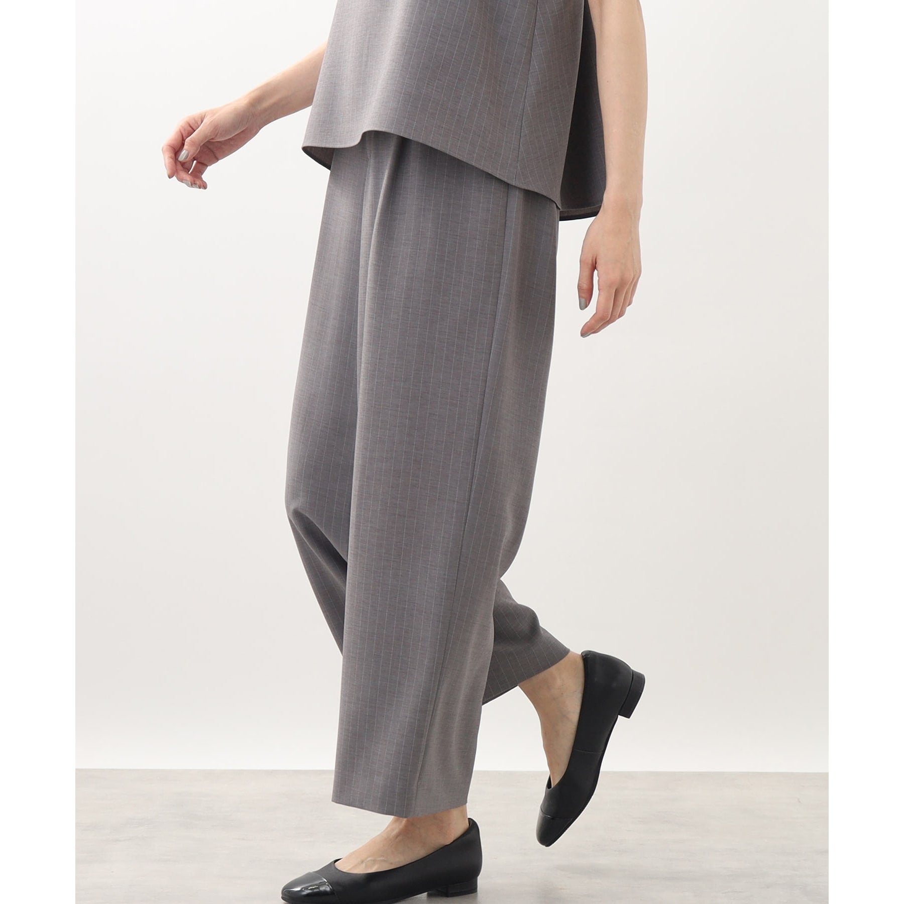 リフレクト Reflect 【接触冷感/マシンウォッシュ/セットアップ可能】ワイドシルエットパンツ (ブラック(019)) ブラック(019)