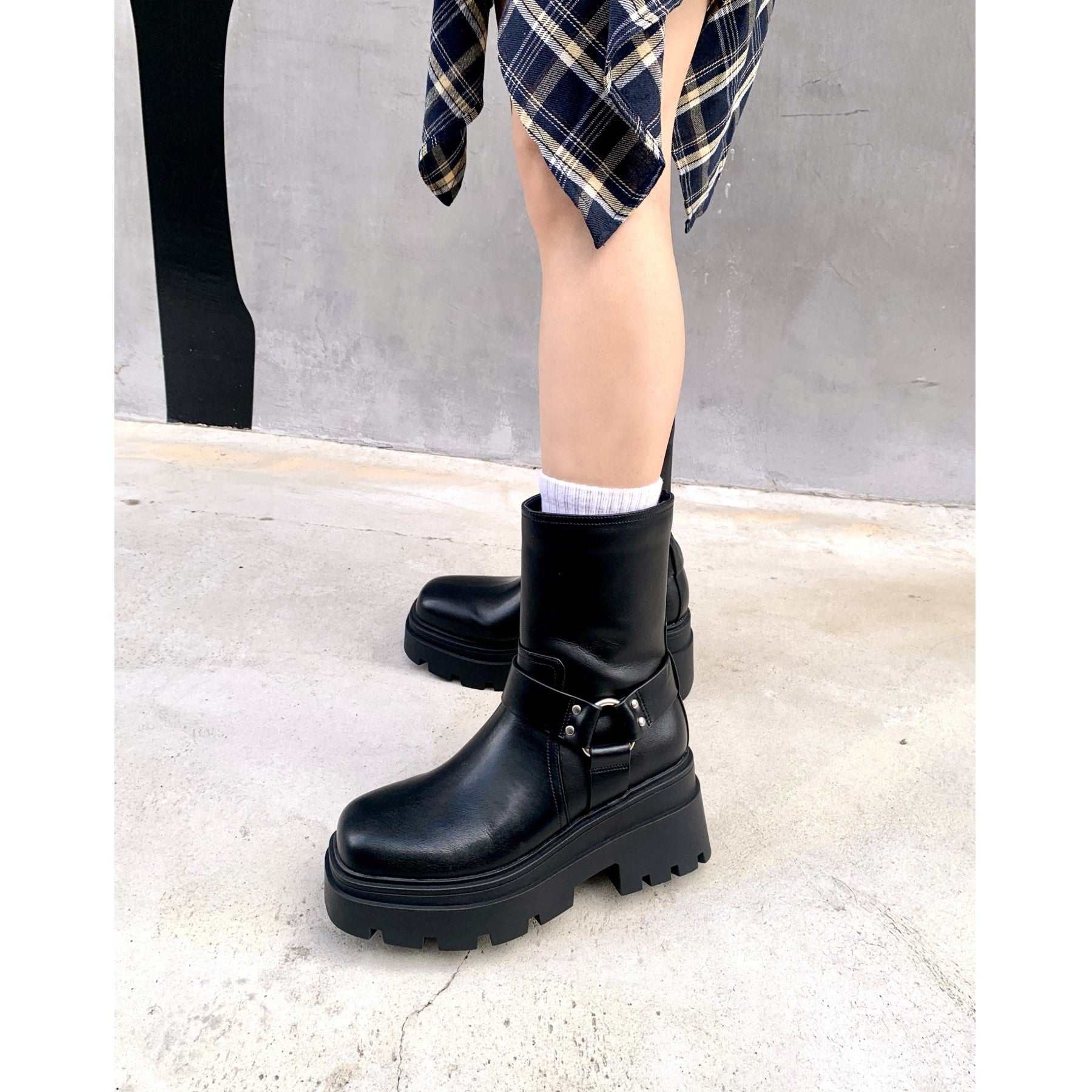 新品！【R&E】 ショートブーツ R&E 【R&E】 biker short boots