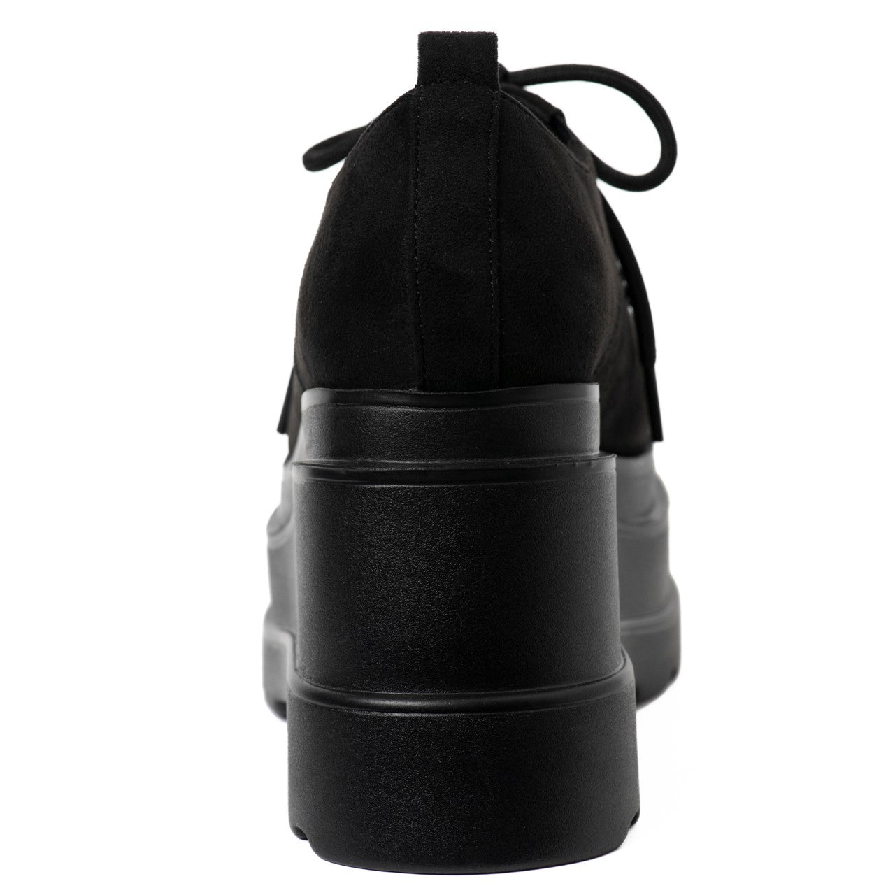 アールアンドイー R&E 【2025AW新作】【R&E】<2way>トリプルソール厚底レースアップシューズ (ブラックスエード) ブラックスエード