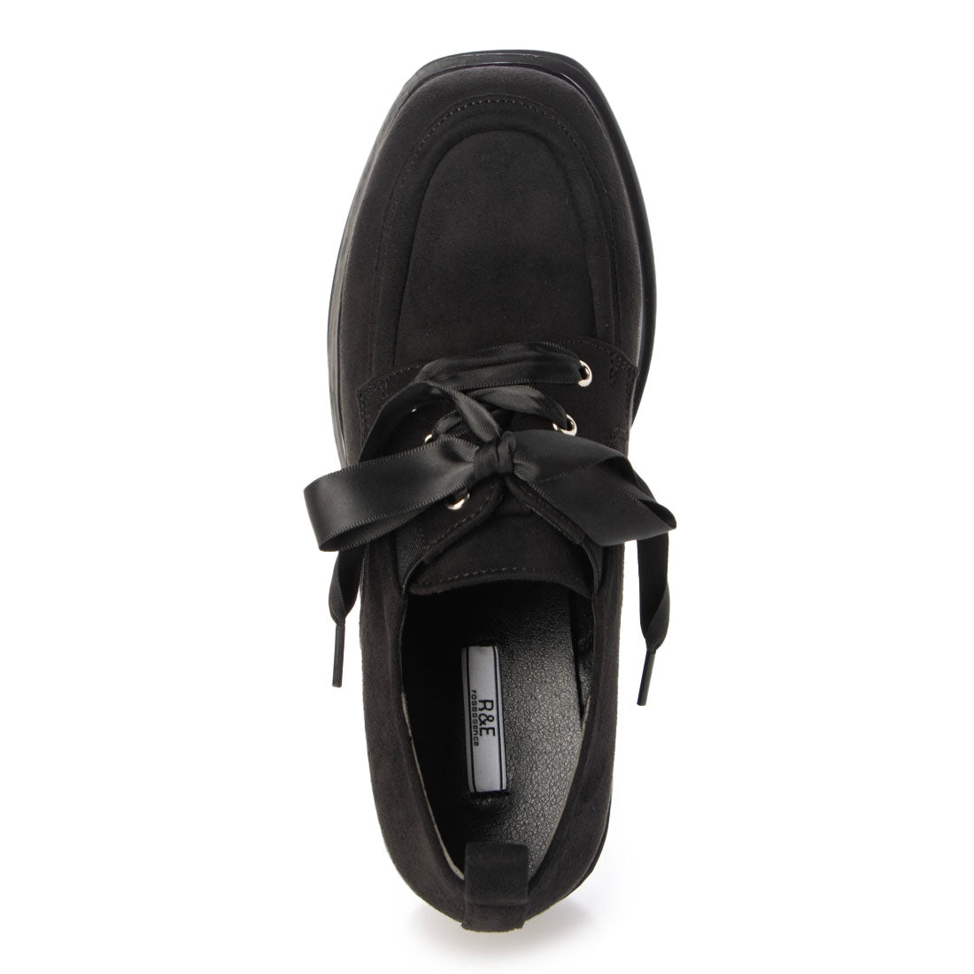 アールアンドイー R&E 【2025AW新作】【R&E】<2way>トリプルソール厚底レースアップシューズ (ブラックスエード) ブラックスエード