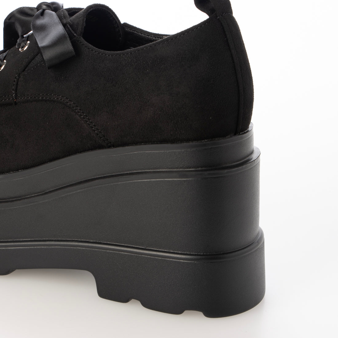 アールアンドイー R&E 【2025AW新作】【R&E】<2way>トリプルソール厚底レースアップシューズ (ブラックスエード) ブラックスエード