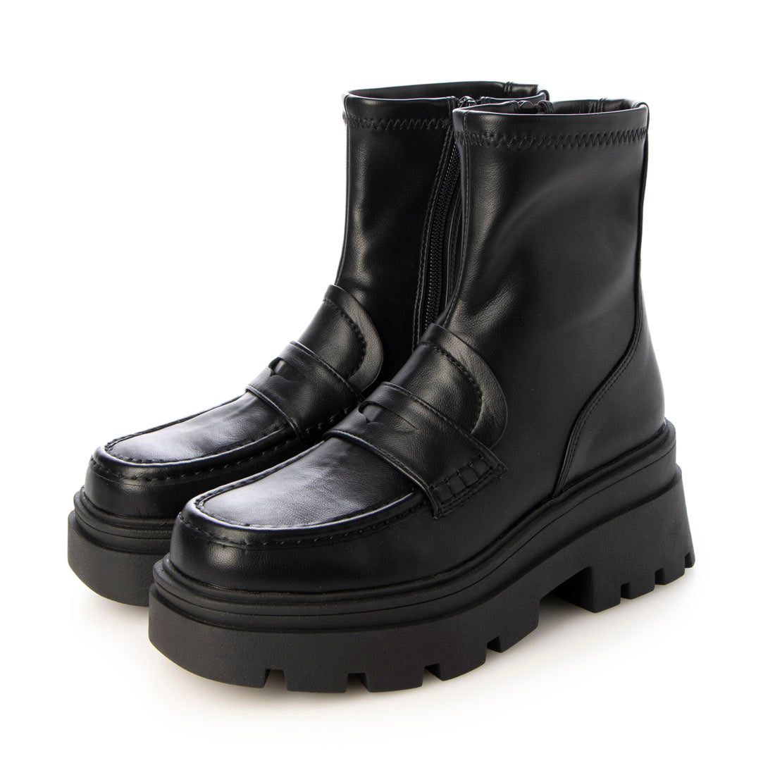 R&E Track Sole Stretch Moca Short Boots