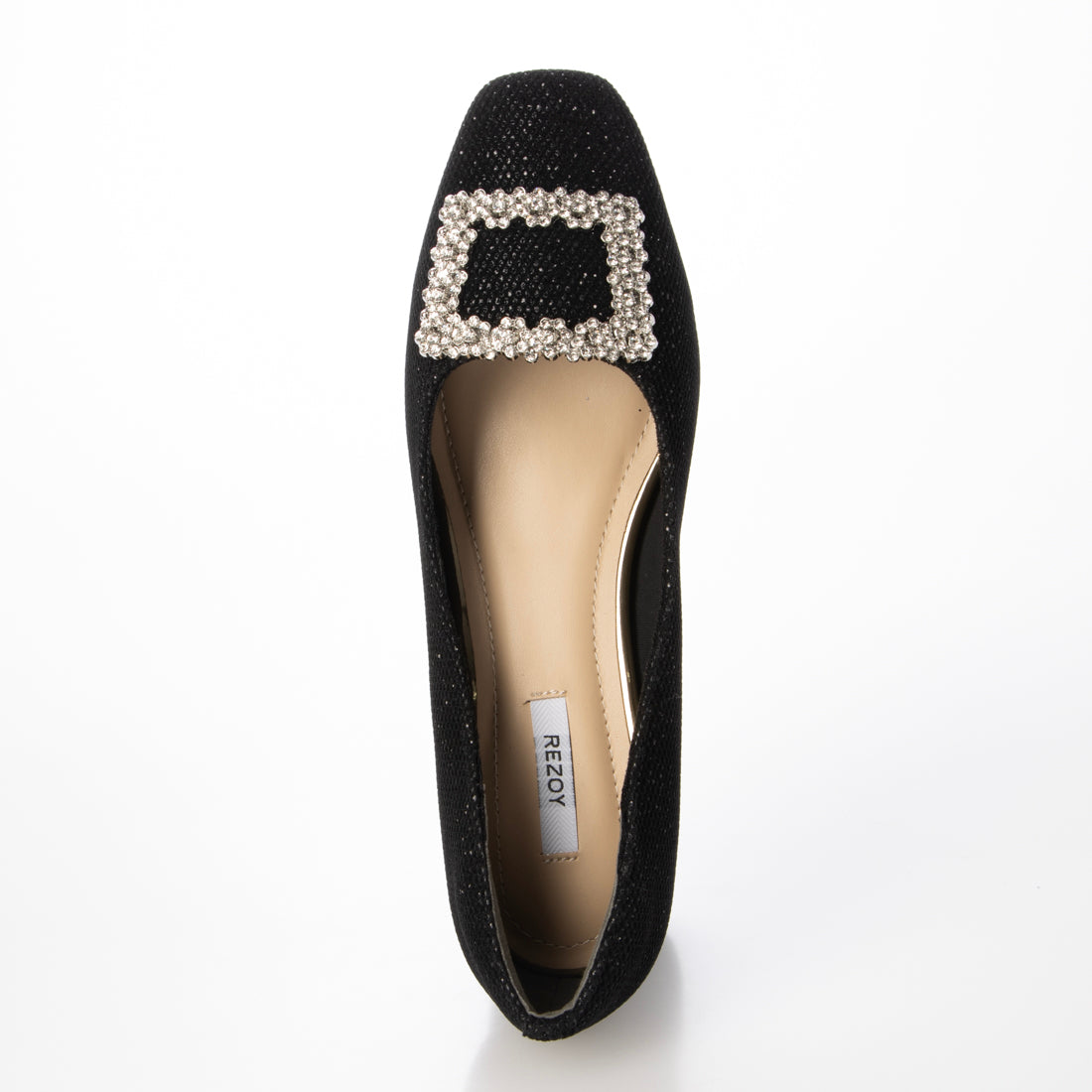 リゾイ REZOY 【2025AW新作】【REZOY】ビジューバックルスクエアトゥパンプス (ブラック) ブラック
