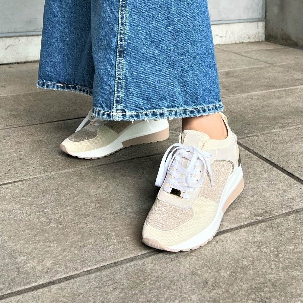 リゾイ REZOY ニットコンビ厚底ソールスニーカー