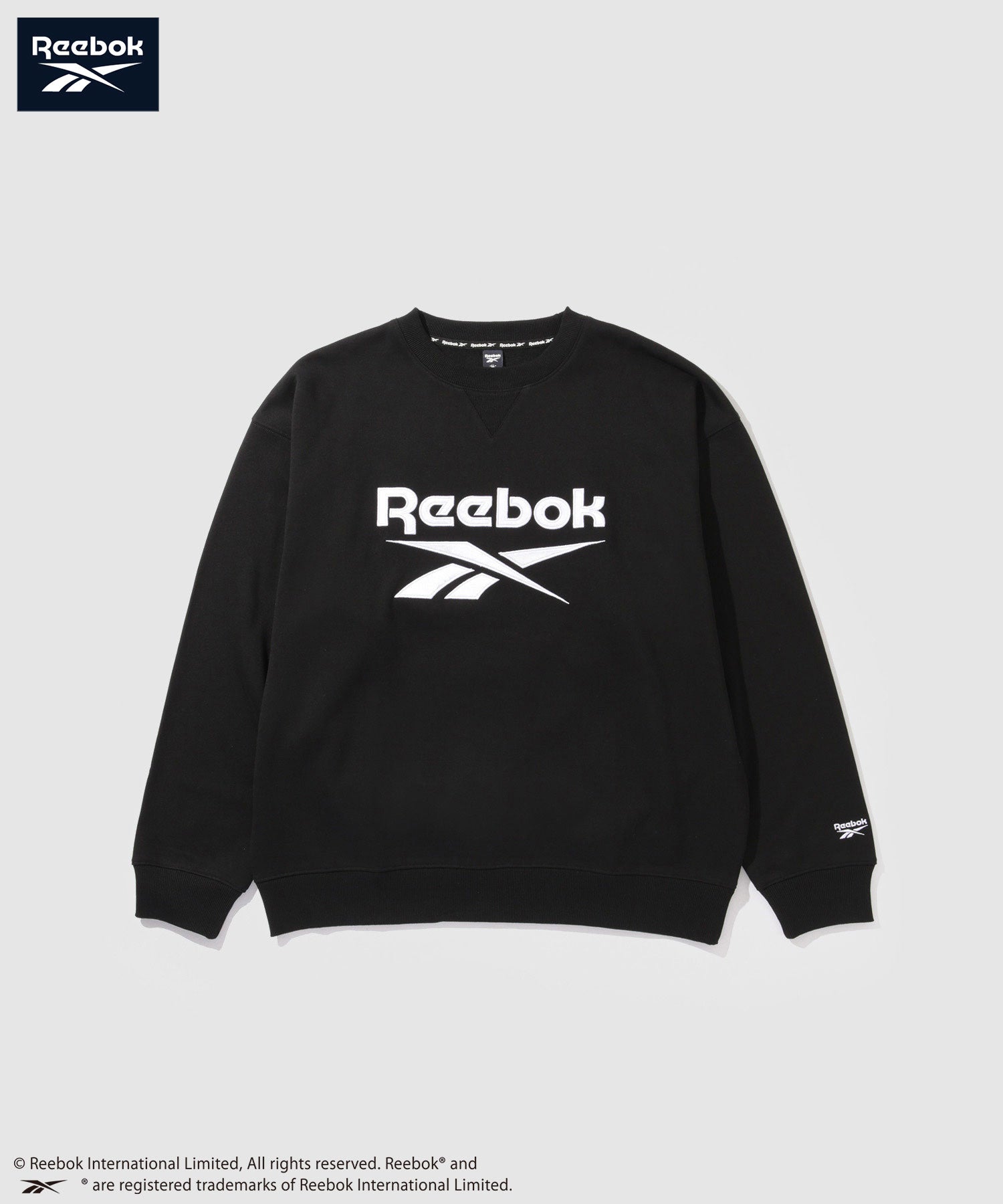 リーボック Reebok ワッペンロゴスウエット (ブラック) ブラック