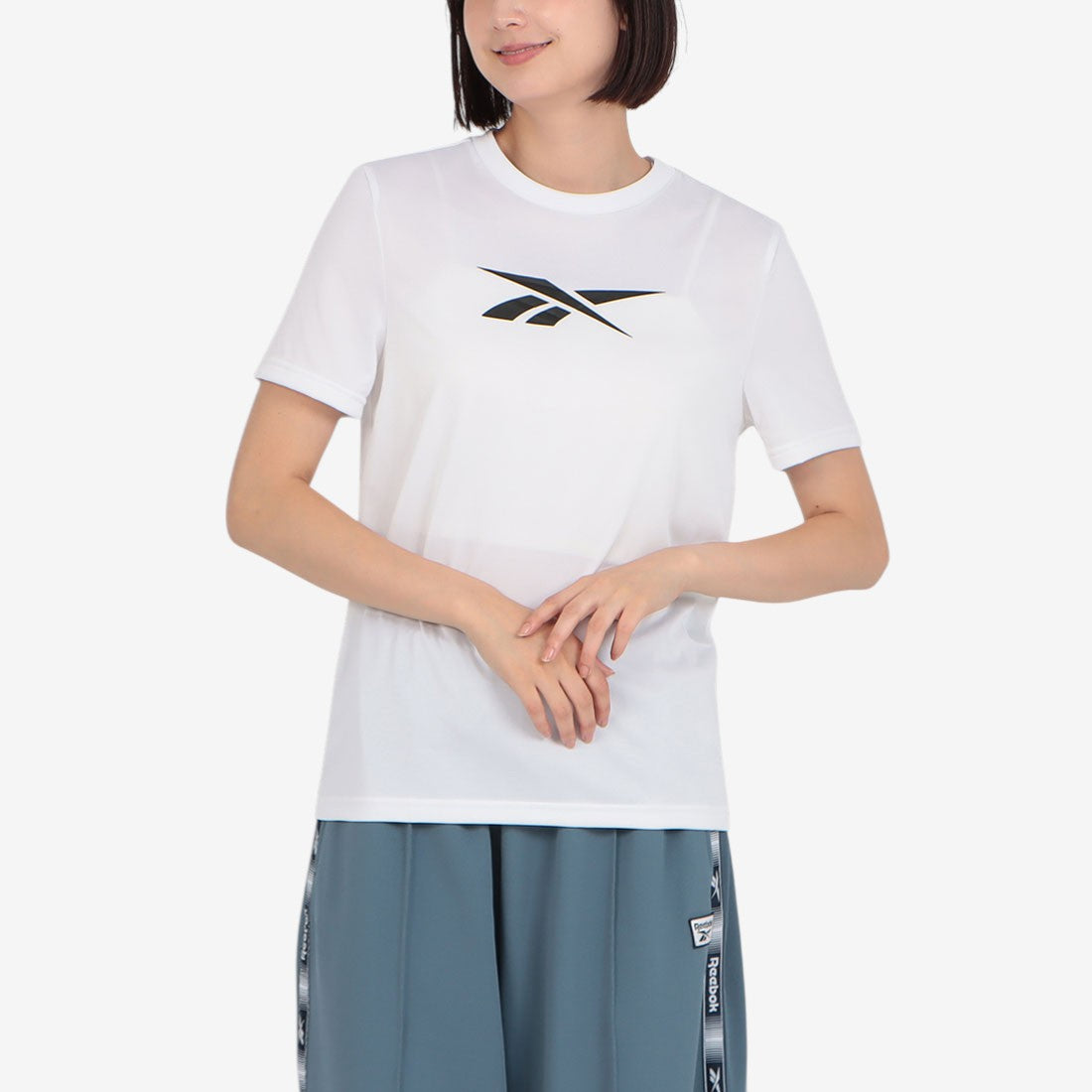 ロゴ トレーニング Tシャツ / CASIDY CORE SS TOP (ホワイト) ホワイト