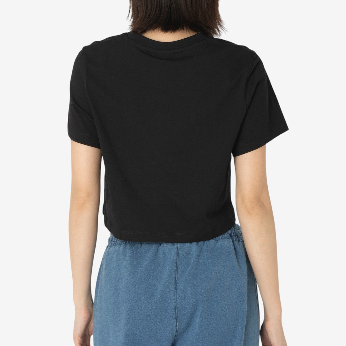 2カラーロゴ クロップド Tシャツ / SADIE 2 COLOUR LOGO CRW CROPPED SS TEE (ブラック) ブラック