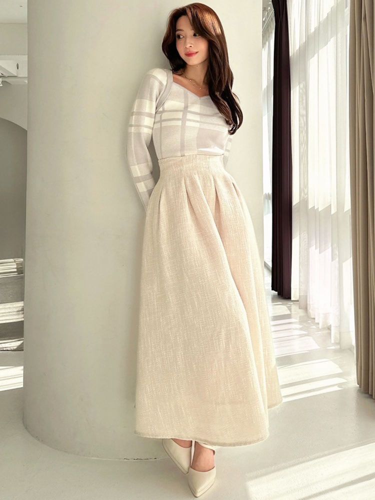 リゼクシー RESEXXY ウエストタックツイードスカート (ブルー) ブルー