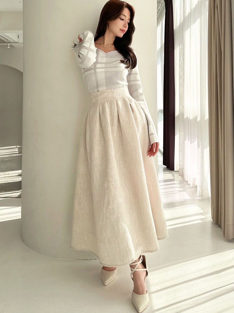 リゼクシー RESEXXY ウエストタックツイードスカート (ブルー) ブルー