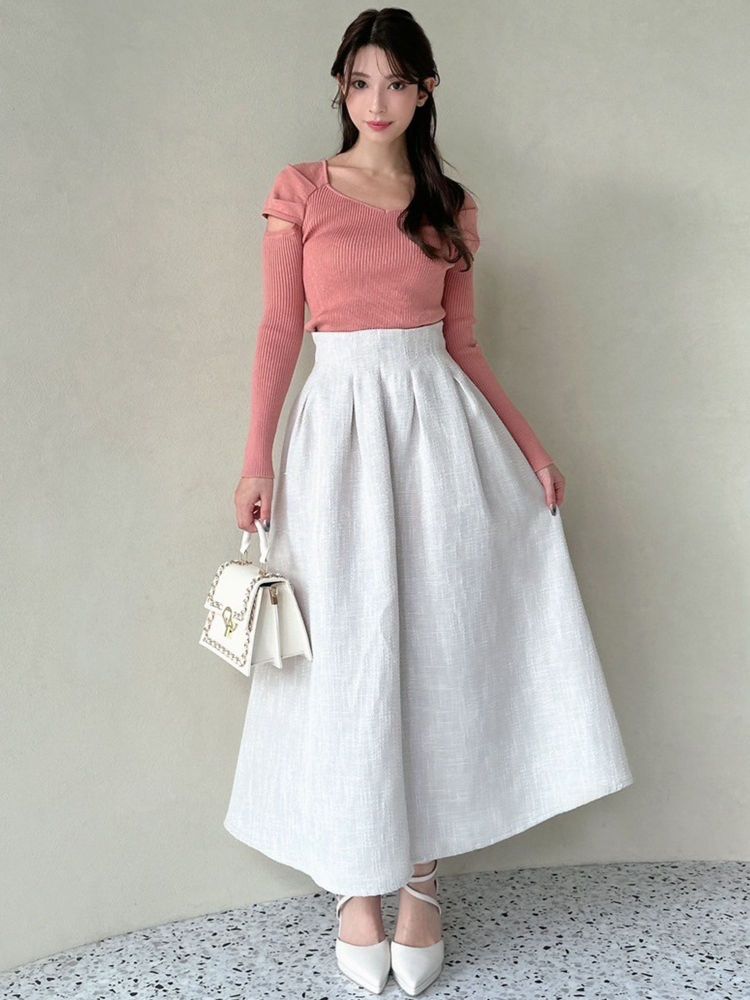 リゼクシー RESEXXY ウエストタックツイードスカート (ブルー) ブルー