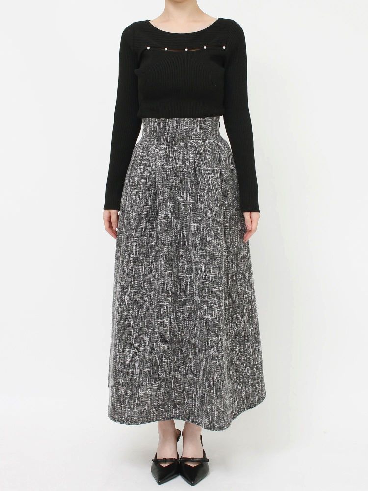 リゼクシー RESEXXY ウエストタックツイードスカート (ブルー) ブルー