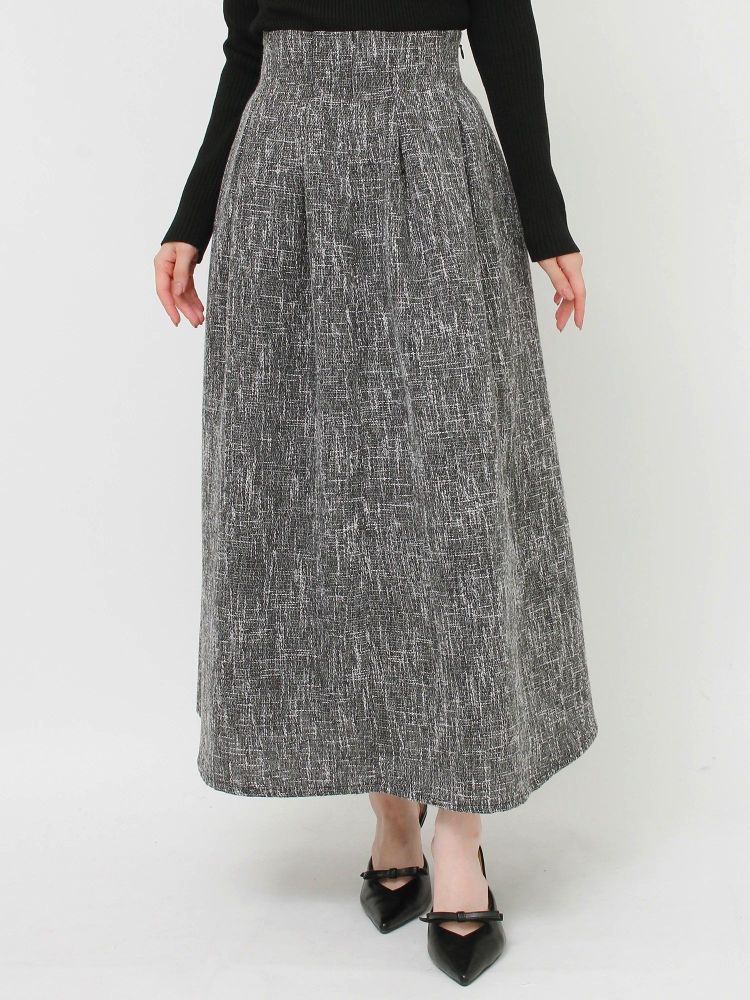 リゼクシー RESEXXY ウエストタックツイードスカート (ブルー) ブルー