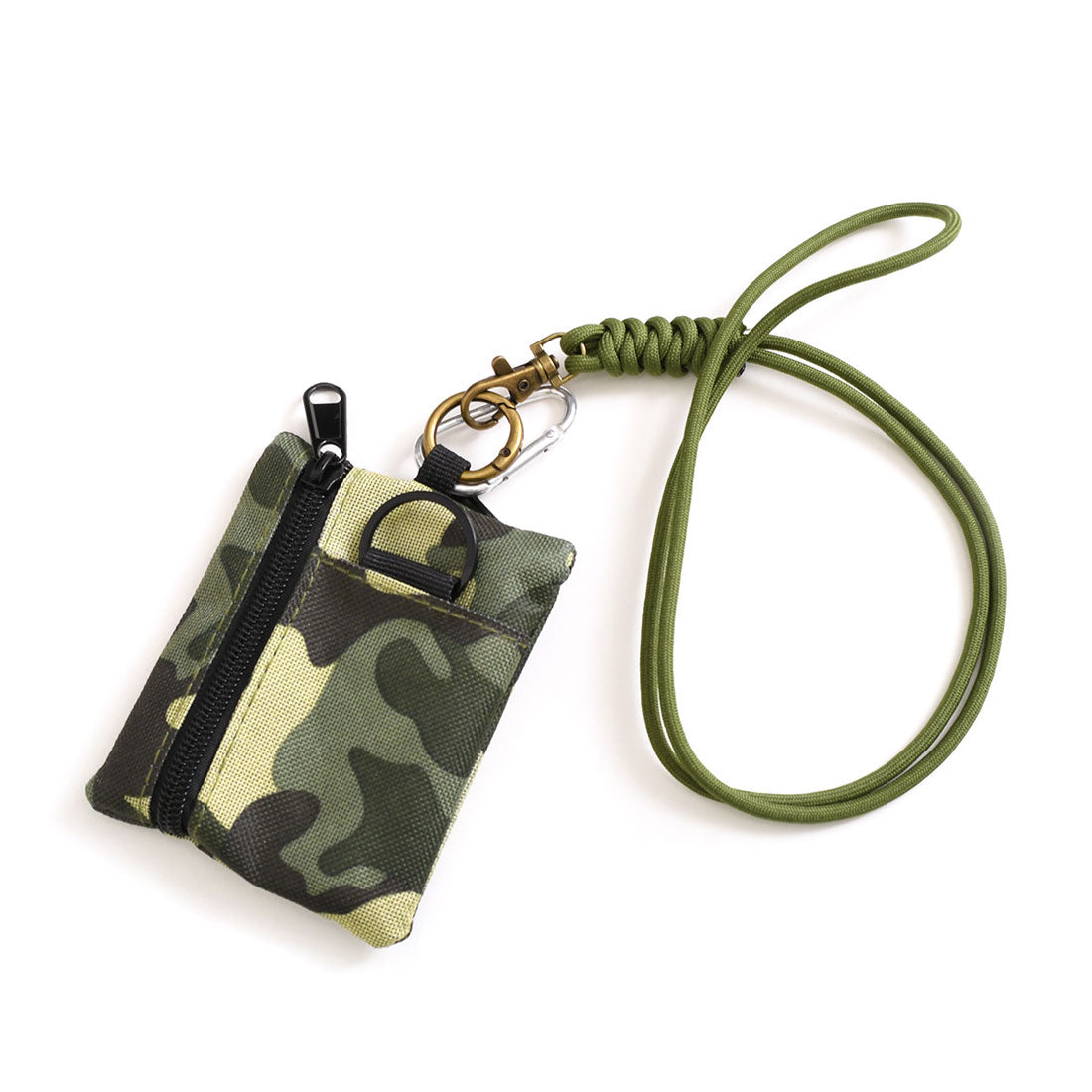 Real Style Pouch Small Item Holder Fragment Case Coin Card Men's Women's Mini Wallet Coin Purse Key Holder Carabiner Neck Hanging Children Outdoor
