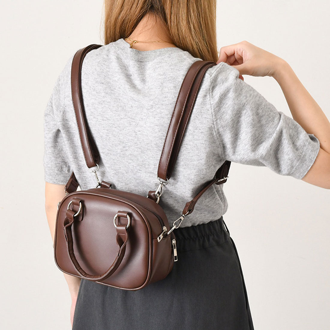 リアルスタイル REAL STYLE 痛バッグ ショルダーバッグ ミニリュック ボストン 痛バ 小さめ ミニ痛バ おしゃれ ハンドバッグ 缶バッジ クリア 透明 レディース 軽い 推し活 3way フェイクレザー (ホワイト) ホワイト