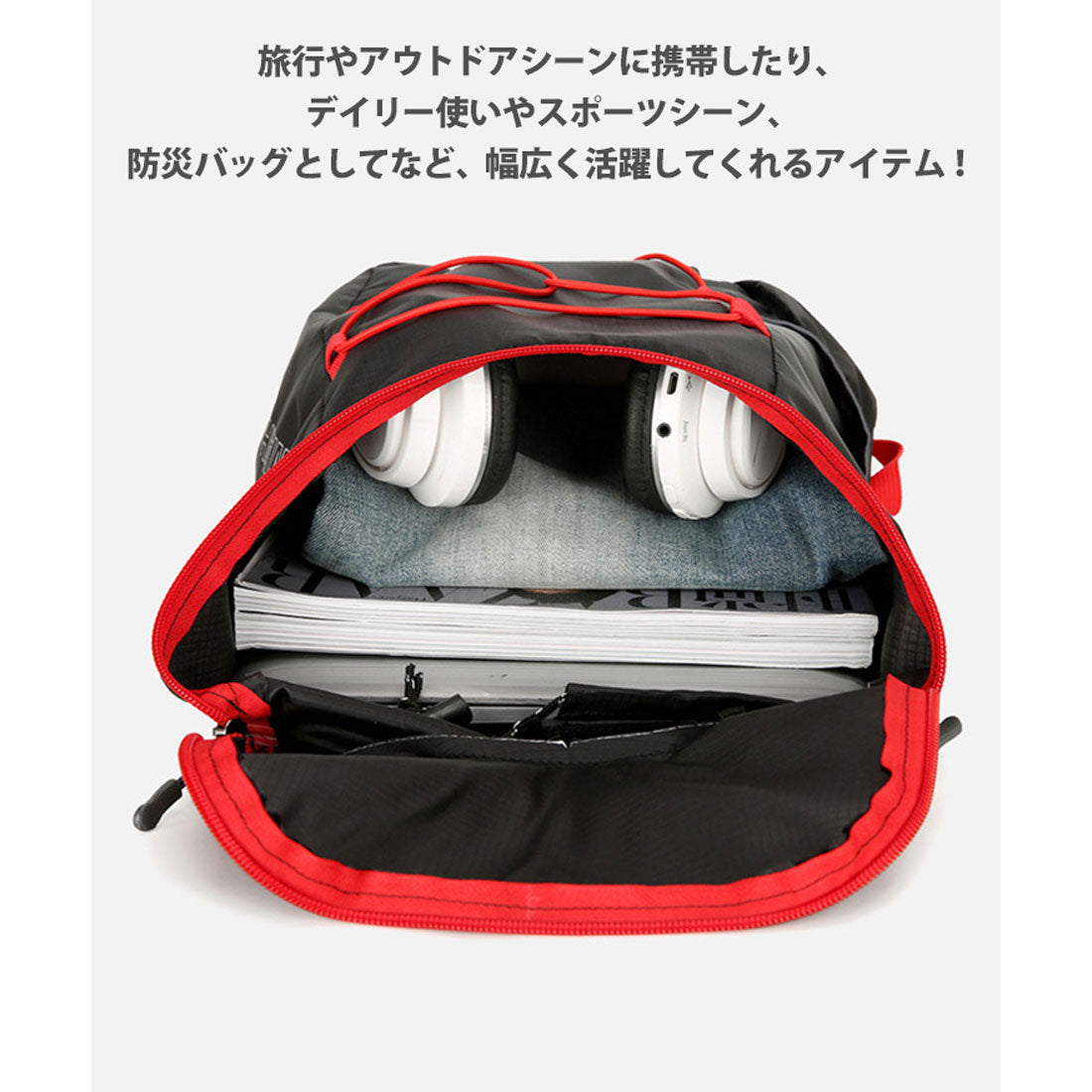 リアルスタイル REAL STYLE リュック メンズ レディース 大容量 折りたたみ 携帯 超軽量 サブバッグ シンプル 15L 旅行 防災 アウトドア おしゃれ A4 ナイロン (ライトグリーン) ライトグリーン