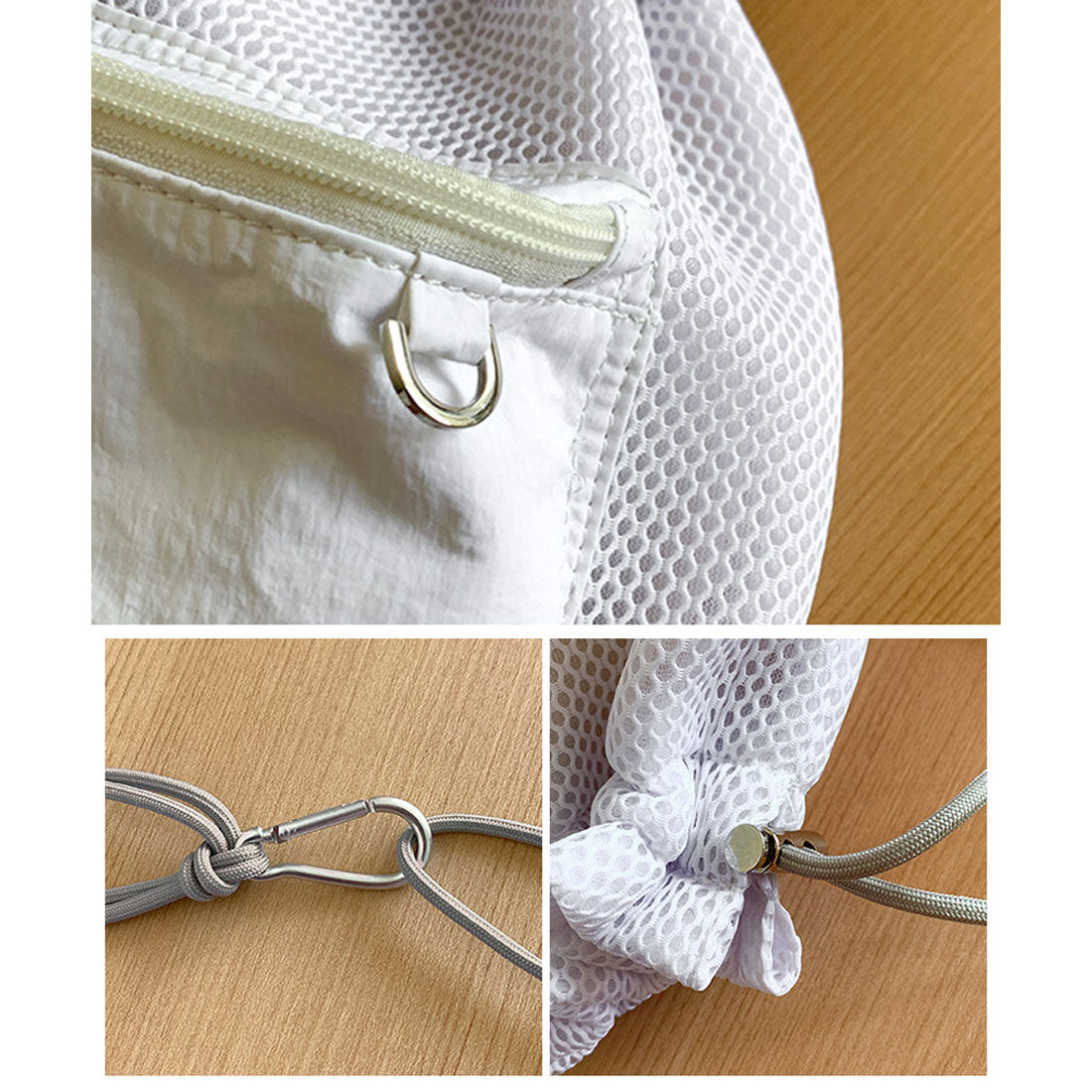 リアルスタイル REAL STYLE ショルダーバッグ レディース 巾着バッグ 巾着ショルダー 軽い 小さめ 斜めがけ メッシュ ポーチ 小物入れ バケツ型 ミニ 肩掛け おしゃれ (ブラック) ブラック