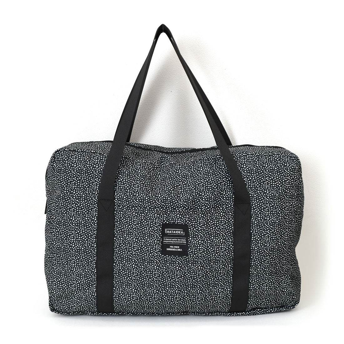 リアルスタイル REAL STYLE aristella アリステラ e.e.p. ボストンバッグ レディース 軽量 大容量 折りたたみ 旅行 マチ広 肩掛け トート ラタイデア 18L (ドット×ブラック) ドット×ブラック