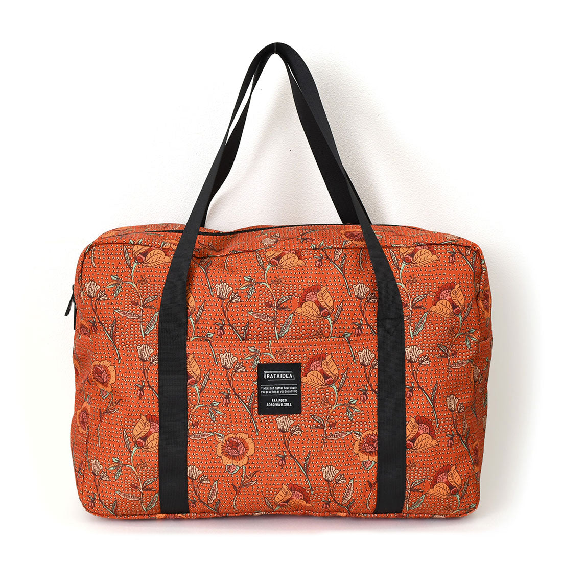リアルスタイル REAL STYLE aristella アリステラ e.e.p. ボストンバッグ レディース 軽量 大容量 折りたたみ 旅行 マチ広 肩掛け トート ラタイデア 18L (フラワー×オレンジ) フラワー×オレンジ