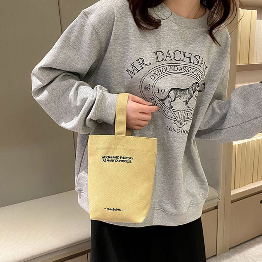 リアルスタイル REAL STYLE ハンドバッグ トートバッグ レディース 帆布 小さめ ミニ 軽量 バケツ型 縦型 ワンハンドル キャンバス おしゃれ 韓国 大人 カジュアル (グリーン) グリーン