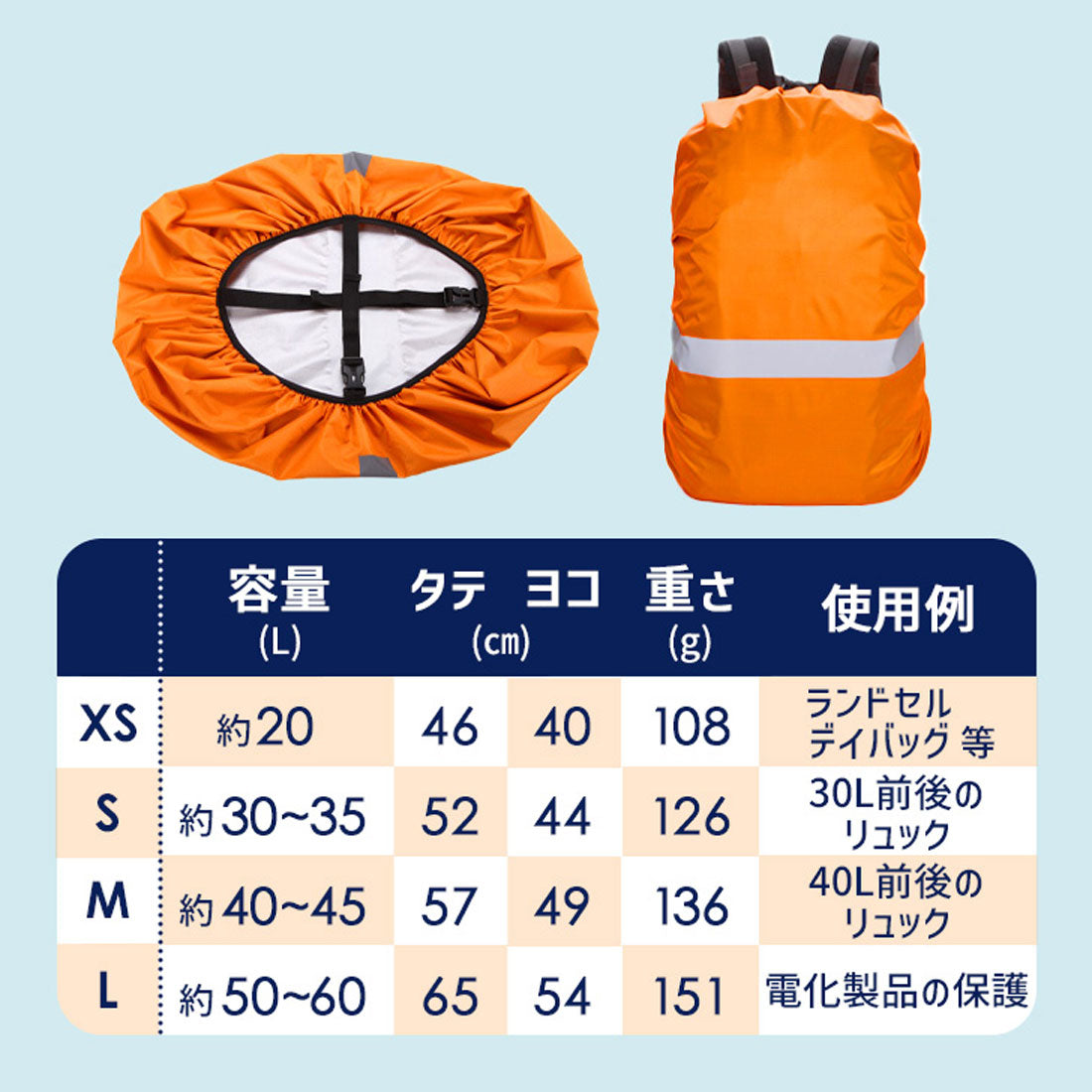 Real Style Backpack Cover Waterproof Rain Cover for Hiking, School, Bicycles, Bags, Randoseru, Backpacks, Rain Gear, Tsuyu, Commuting, Rain Protection