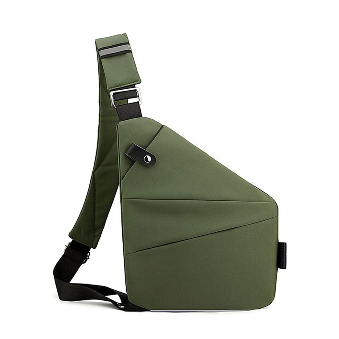 Real Style Body Bag for Men and Women, Water-Resistant, Slim, Multi-Pocket, Small Size A5, Lightweight, Casual, Travel, Outdoor, Walking, Crossbody, Plain