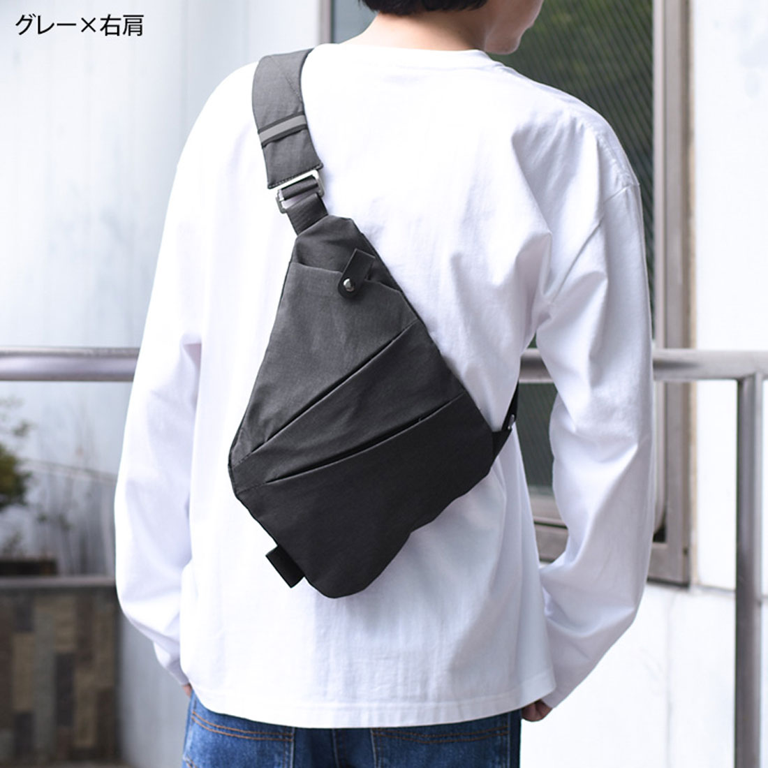 Real Style Body Bag for Men and Women, Water-Resistant, Slim, Multi-Pocket, Small Size A5, Lightweight, Casual, Travel, Outdoor, Walking, Crossbody, Plain
