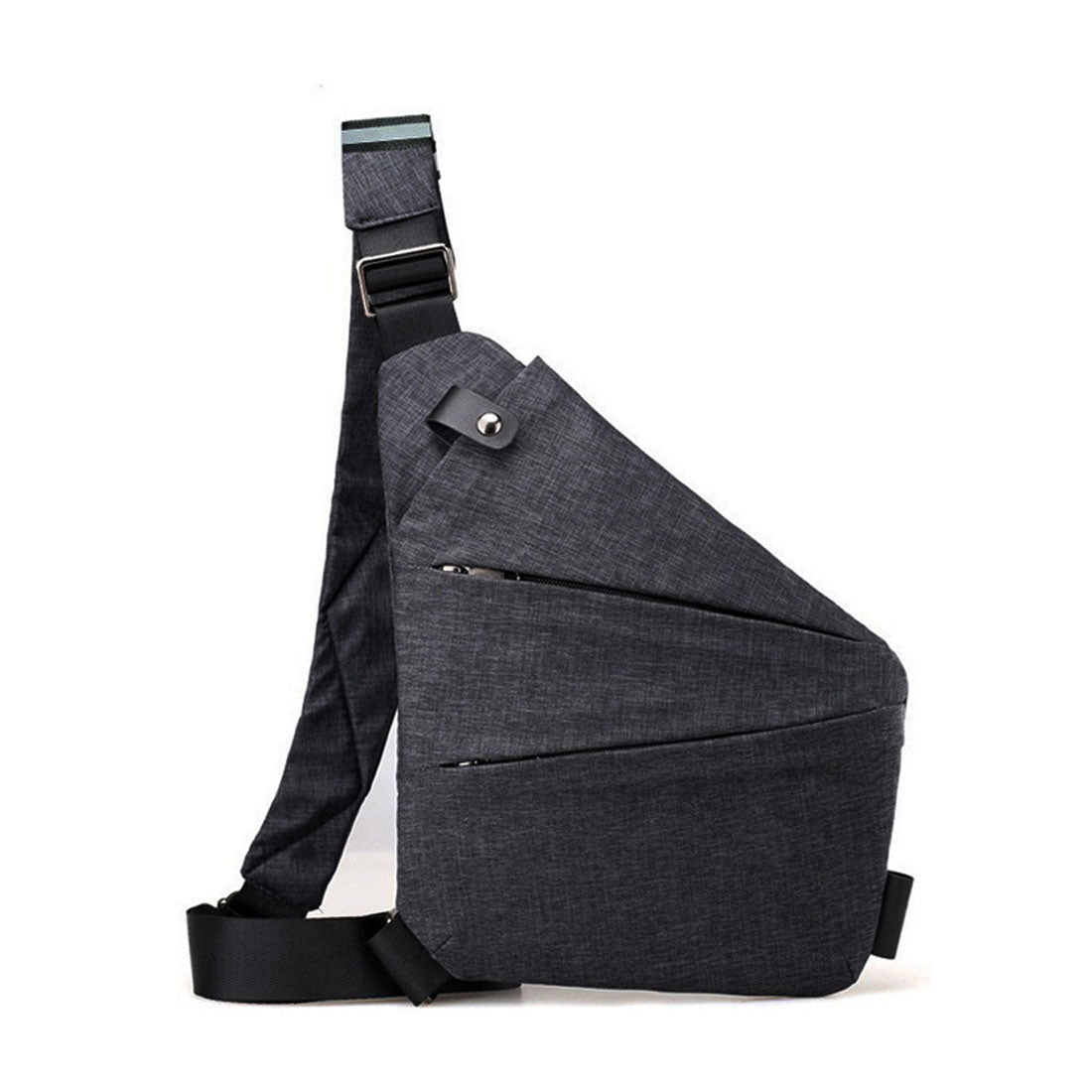 Real Style Body Bag for Men and Women, Water-Resistant, Slim, Multi-Pocket, Small Size A5, Lightweight, Casual, Travel, Outdoor, Walking, Crossbody, Plain
