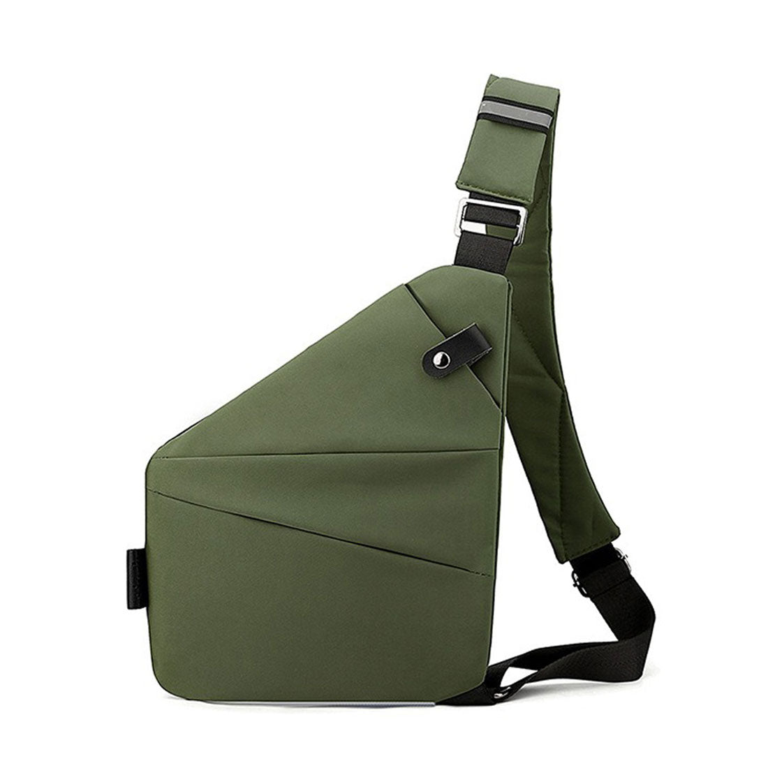 Real Style Body Bag for Men and Women, Water-Resistant, Slim, Multi-Pocket, Small Size A5, Lightweight, Casual, Travel, Outdoor, Walking, Crossbody, Plain