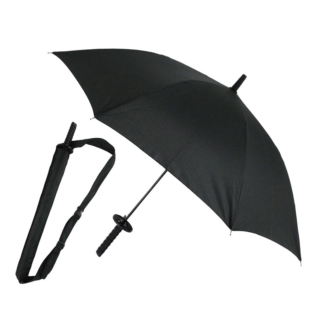 リアルスタイル REAL STYLE 雨傘 長傘 ジャンプ傘 日本刀風 50cm umbrella 侍 SAMURAI 忍者 NINJA 将軍 SHOGUN 日本 お土産 外国人 (ブラック) ブラック