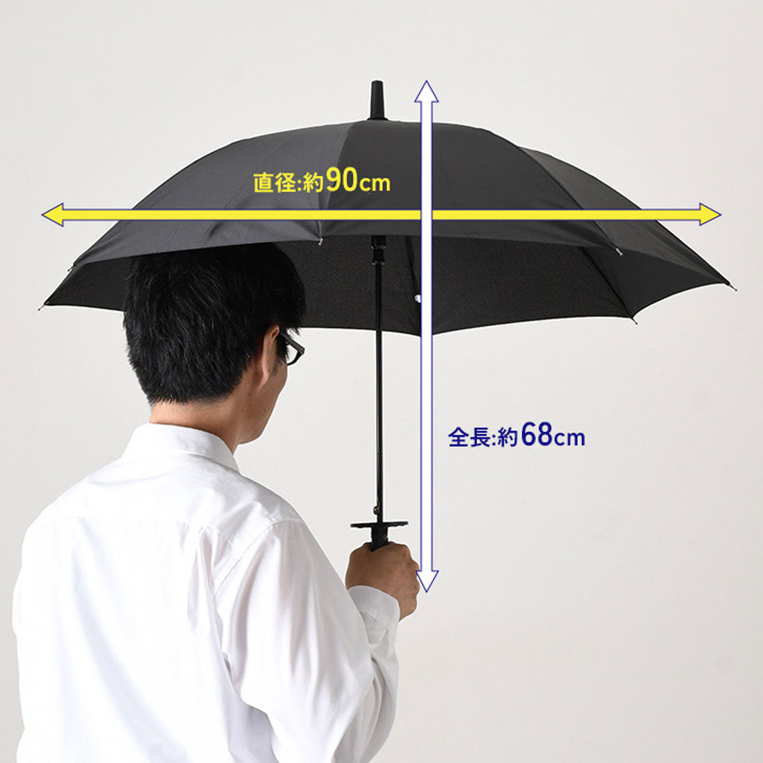 リアルスタイル REAL STYLE 雨傘 長傘 ジャンプ傘 日本刀風 50cm umbrella 侍 SAMURAI 忍者 NINJA 将軍 SHOGUN 日本 お土産 外国人 (ブラック) ブラック