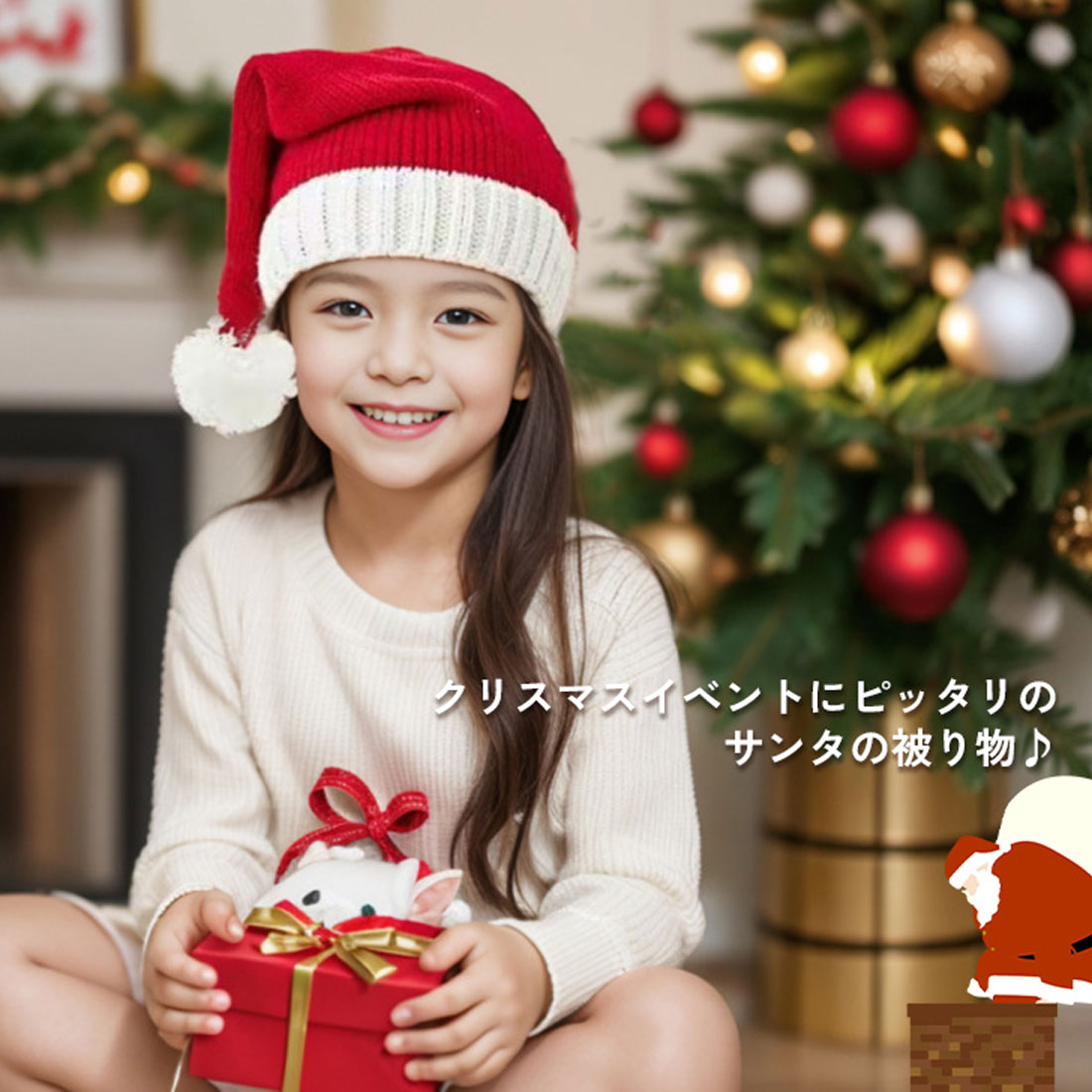 リアルスタイル REAL STYLE クリスマス サンタクロース コスプレ サンタコス 衣装 帽子 ニット帽 レディース メンズ 子供 ベビー 飾り パーティーグッズ 雑貨 北欧