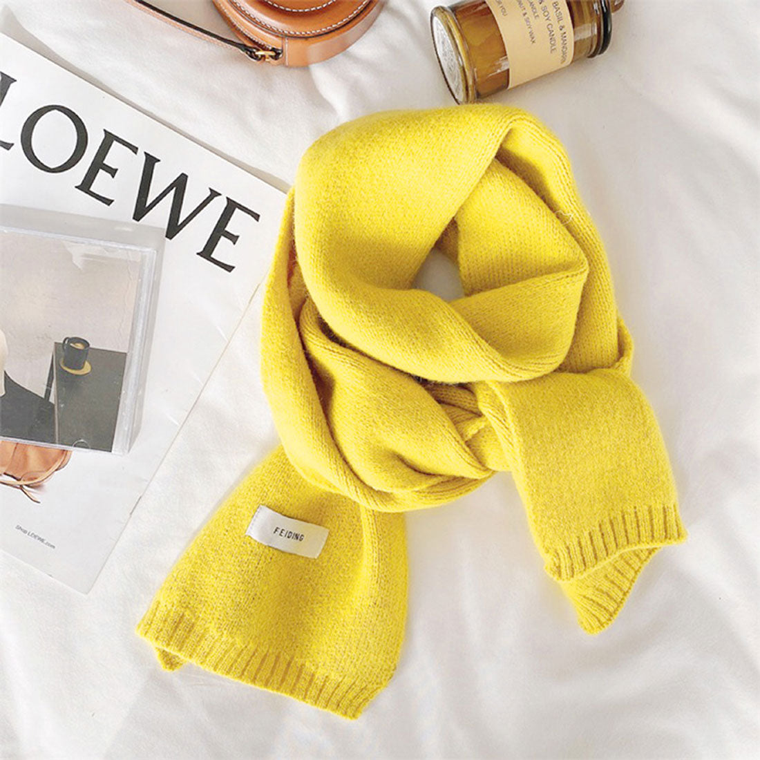 リアルスタイル REAL STYLE 圍巾 披肩 女士 男士 圍脖 毛線 小型 短款 秋冬 防寒 保暖 可愛 時尚 簡約 溫暖