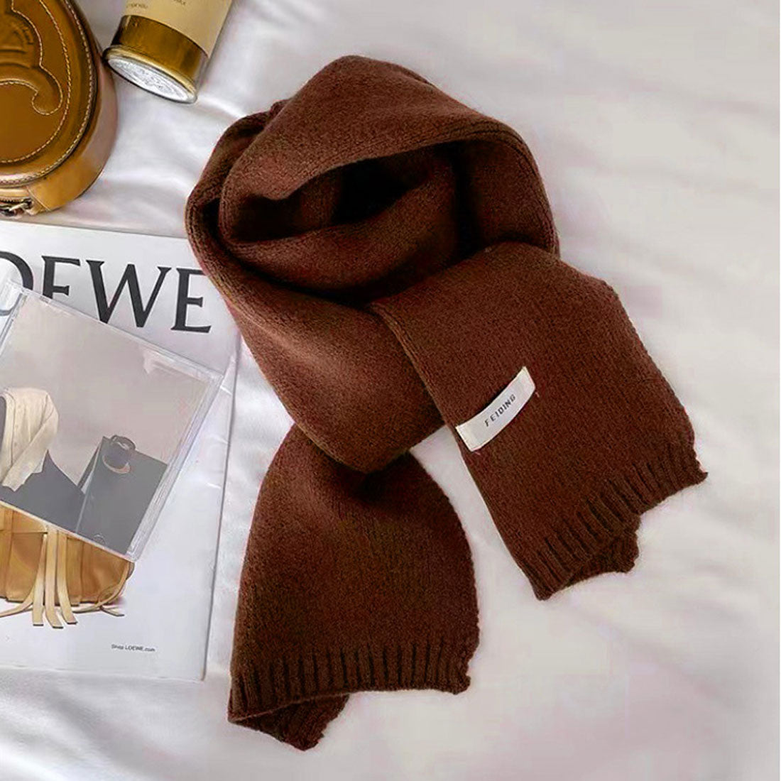リアルスタイル REAL STYLE 圍巾 披肩 女士 男士 圍脖 毛線 小型 短款 秋冬 防寒 保暖 可愛 時尚 簡約 溫暖