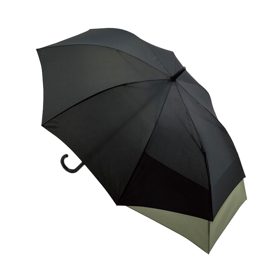 Real Style Umbrella for Men, Back Protect Jump Umbrella, Extended Back Umbrella, Long Umbrella, Rain Umbrella, 60cm, Water-Resistant, Durable, Lightweight, 8 Ribs, Commuting, Schooling, One-Touch, Rain Protection