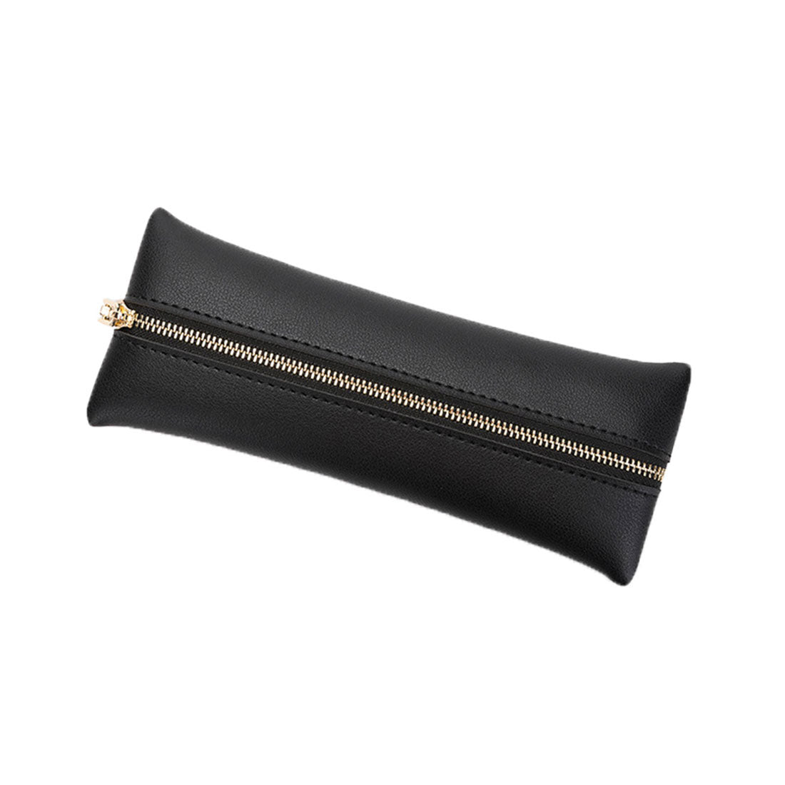 Real Style Pen Case Slim Leather Synthetic Leather Korean Stylish Adult Simple Student Boys Girls Middle School High School University Business Office Water-Repellent Synthetic Leather