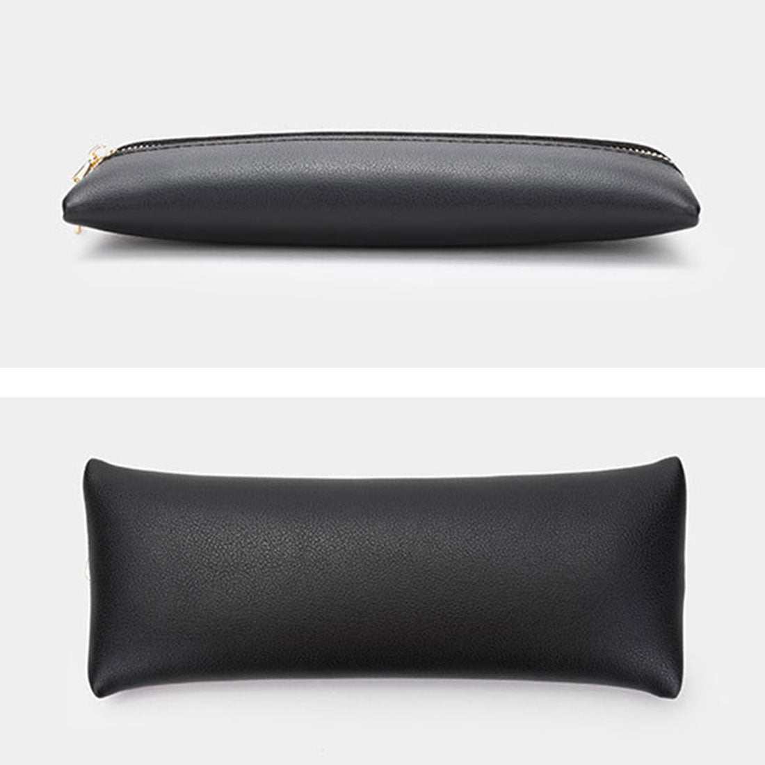 Real Style Pen Case Slim Leather Synthetic Leather Korean Stylish Adult Simple Student Boys Girls Middle School High School University Business Office Water-Repellent Synthetic Leather