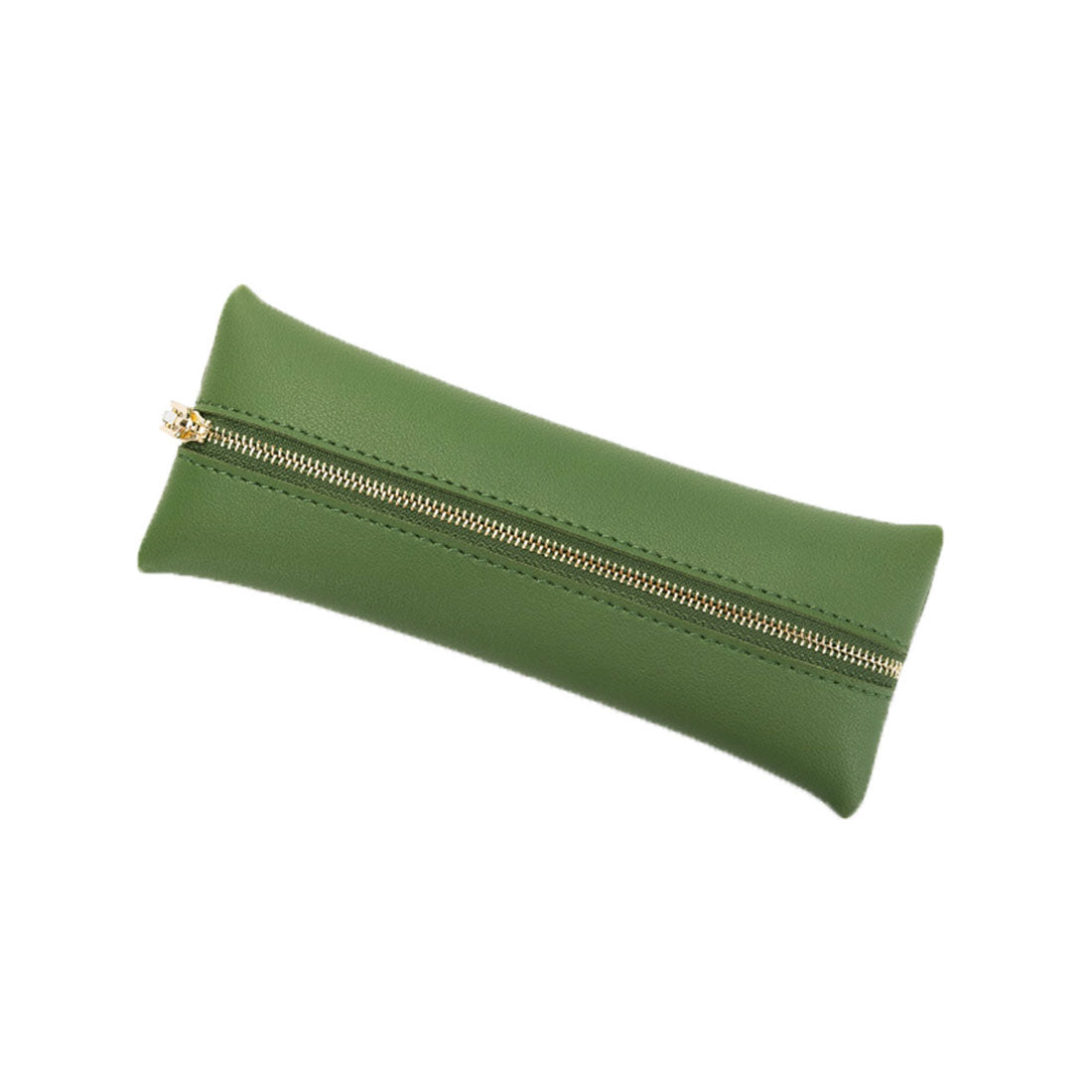 Real Style Pen Case Slim Leather Synthetic Leather Korean Stylish Adult Simple Student Boys Girls Middle School High School University Business Office Water-Repellent Synthetic Leather