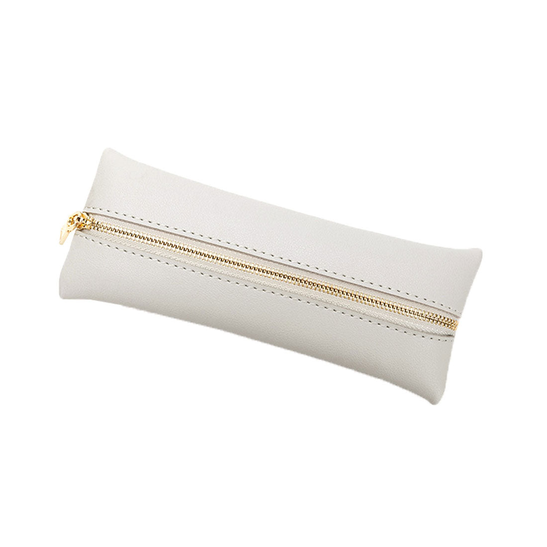 Real Style Pen Case Slim Leather Synthetic Leather Korean Stylish Adult Simple Student Boys Girls Middle School High School University Business Office Water-Repellent Synthetic Leather
