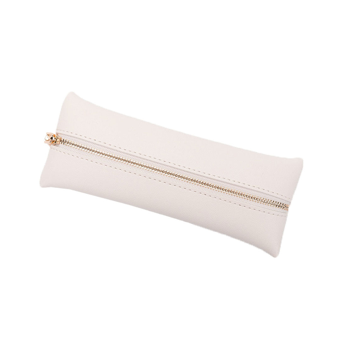 Real Style Pen Case Slim Leather Synthetic Leather Korean Stylish Adult Simple Student Boys Girls Middle School High School University Business Office Water-Repellent Synthetic Leather