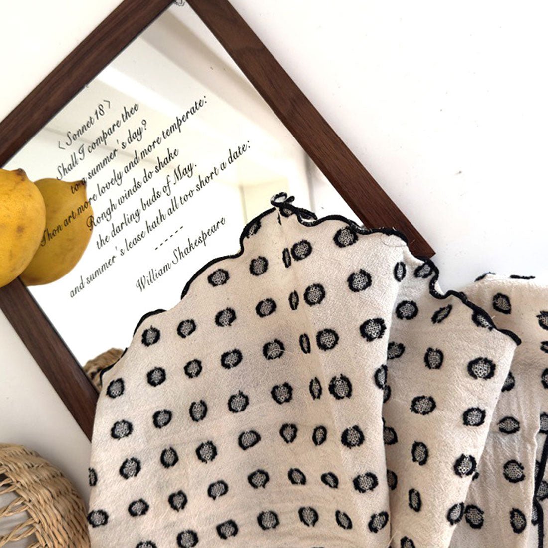 リアルスタイル REAL STYLE スカーフ ストール バンダナ ネックカバー 付け襟 つけ襟 レディース 夏 UV 紫外線 冷房対策 薄手 綿 コットン100% 三角 ドット (モカブラウン) モカブラウン