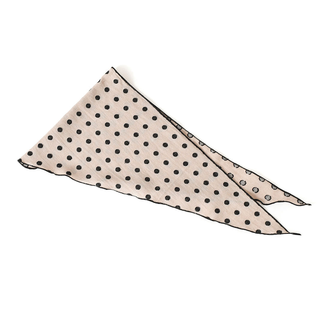 リアルスタイル REAL STYLE スカーフ ストール バンダナ ネックカバー 付け襟 つけ襟 レディース 夏 UV 紫外線 冷房対策 薄手 綿 コットン100% 三角 ドット (ベージュ) ベージュ