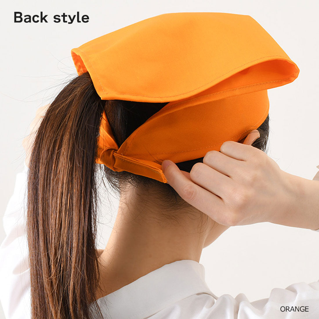 リアルスタイル REAL STYLE 三角巾 おしゃれ 子供 大人 黒 メンズ レディース バンダナ 学校 料理 キッチン エプロン 保育士 綿混 調理実習 紐 簡単 無地 (ホワイト) ホワイト