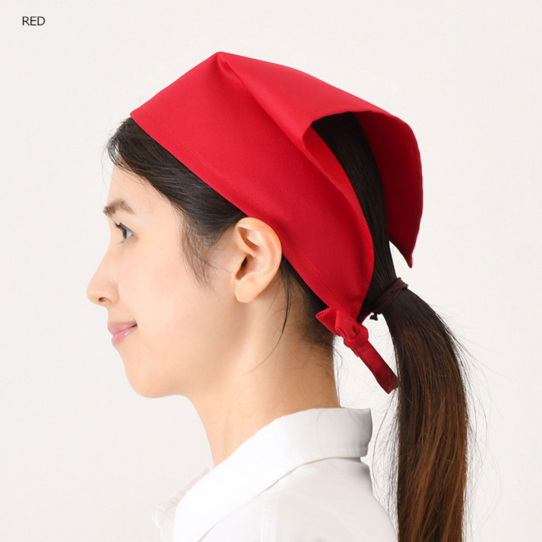 リアルスタイル REAL STYLE 三角巾 おしゃれ 子供 大人 黒 メンズ レディース バンダナ 学校 料理 キッチン エプロン 保育士 綿混 調理実習 紐 簡単 無地 (ホワイト) ホワイト