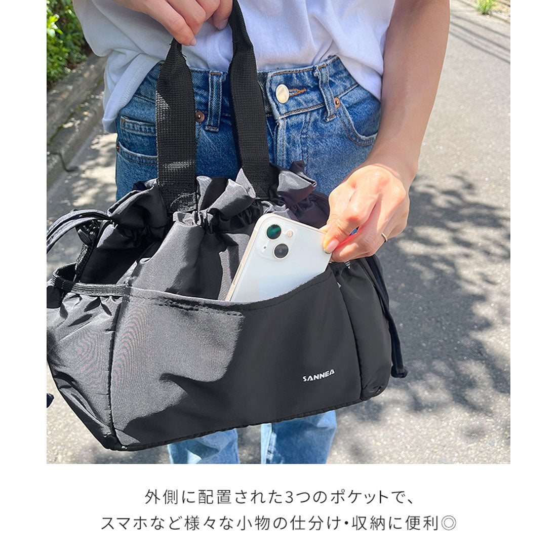 リアルスタイル REAL STYLE 保冷バッグ 大容量 お弁当 折りたたみ ランチバッグ 巾着 クーラーバッグ 最強 断熱 レディース メンズ ショルダー トートバッグ 斜めがけ (ブラック) ブラック