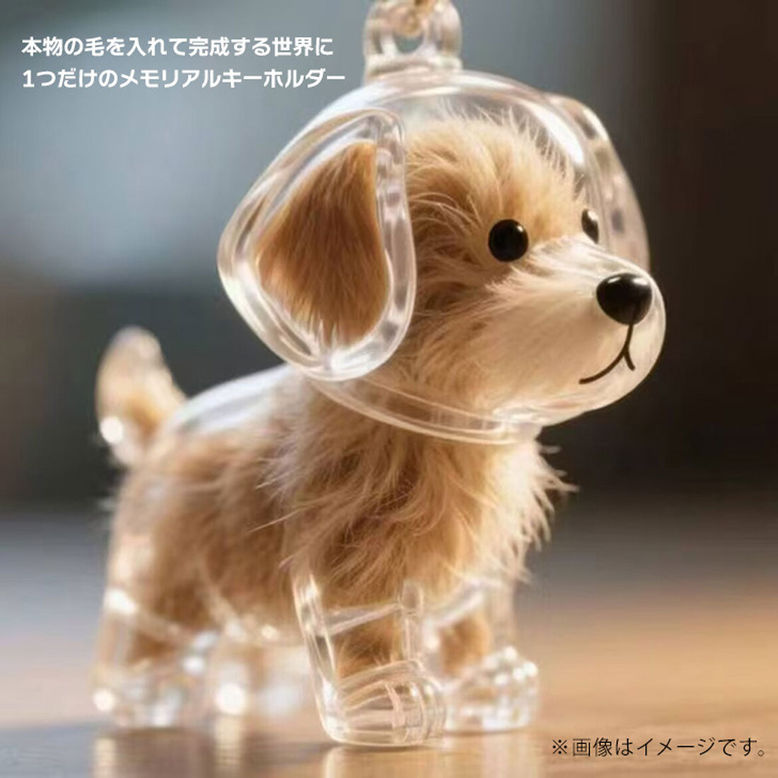 リアルスタイル REAL STYLE 犬 キーホルダー 犬の毛 収納 遺毛 ケース ボトル カプセル バッグチャーム ペット用品 保管 携帯 持ち歩き 供養 メモリアルグッズ (E) E