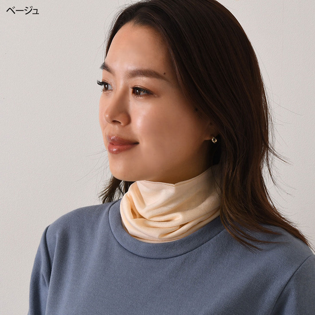 リアルスタイル REAL STYLE ネックカバー ネックウォーマー 冬 レディース UV おしゃれ スヌード 薄手 防寒 付け襟 ハイネック ゴルフ 首 暖かい ウール100%